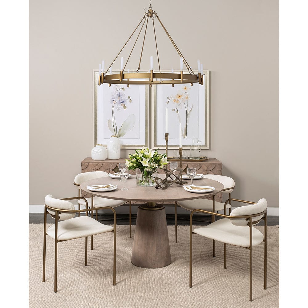 Mercana - Decamp II 47.2"x36.2" Gold Metal Chassis Glass Tube Twelve Light Chandelier - 68595_CLOSEOUT view 10