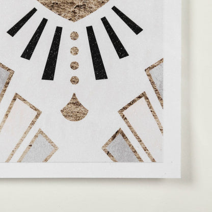 Mercana - Deco Patterning III by Victoria Barnes Hand Embellished Textured Framed Art Print Matted under Glass - 13699 view 6