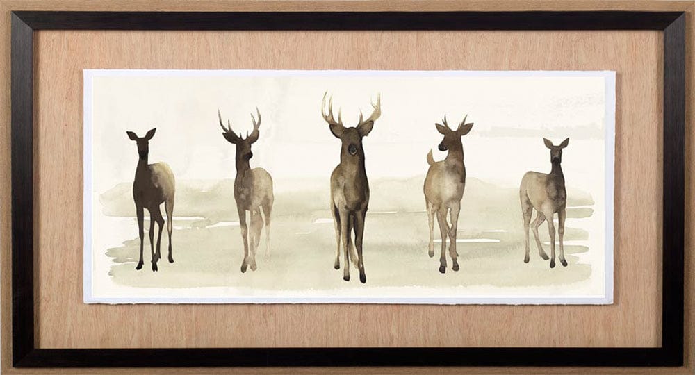Mercana - Deer Line I by Grace Popp a Framed Art Print Matted under Glass - 10240 view 2