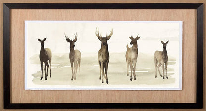 Mercana - Deer Line I by Grace Popp a Framed Art Print Matted under Glass - 10240 view 2