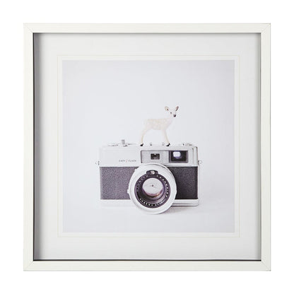 Mercana - Deer & Vintage Camera by Susannah Tucker Photography a Framed Art Print Matted under Glass - 12076 view 1