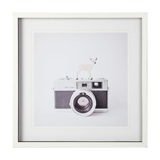 Mercana - Deer & Vintage Camera by Susannah Tucker Photography a Framed Art Print Matted under Glass - 12076 view 1