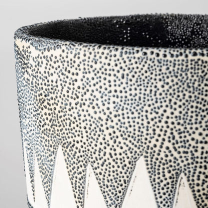 Mercana - Delaney Tall Gray Patterned Ceramic Vase - 68781 view 4
