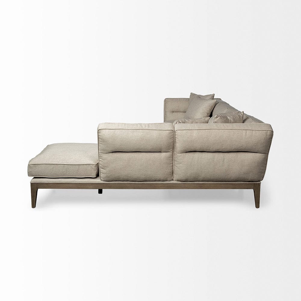 Mercana - Denali III Beige Upholstered Wooden Frame Sectional - 68182-AB_CLOSEOUT view 2