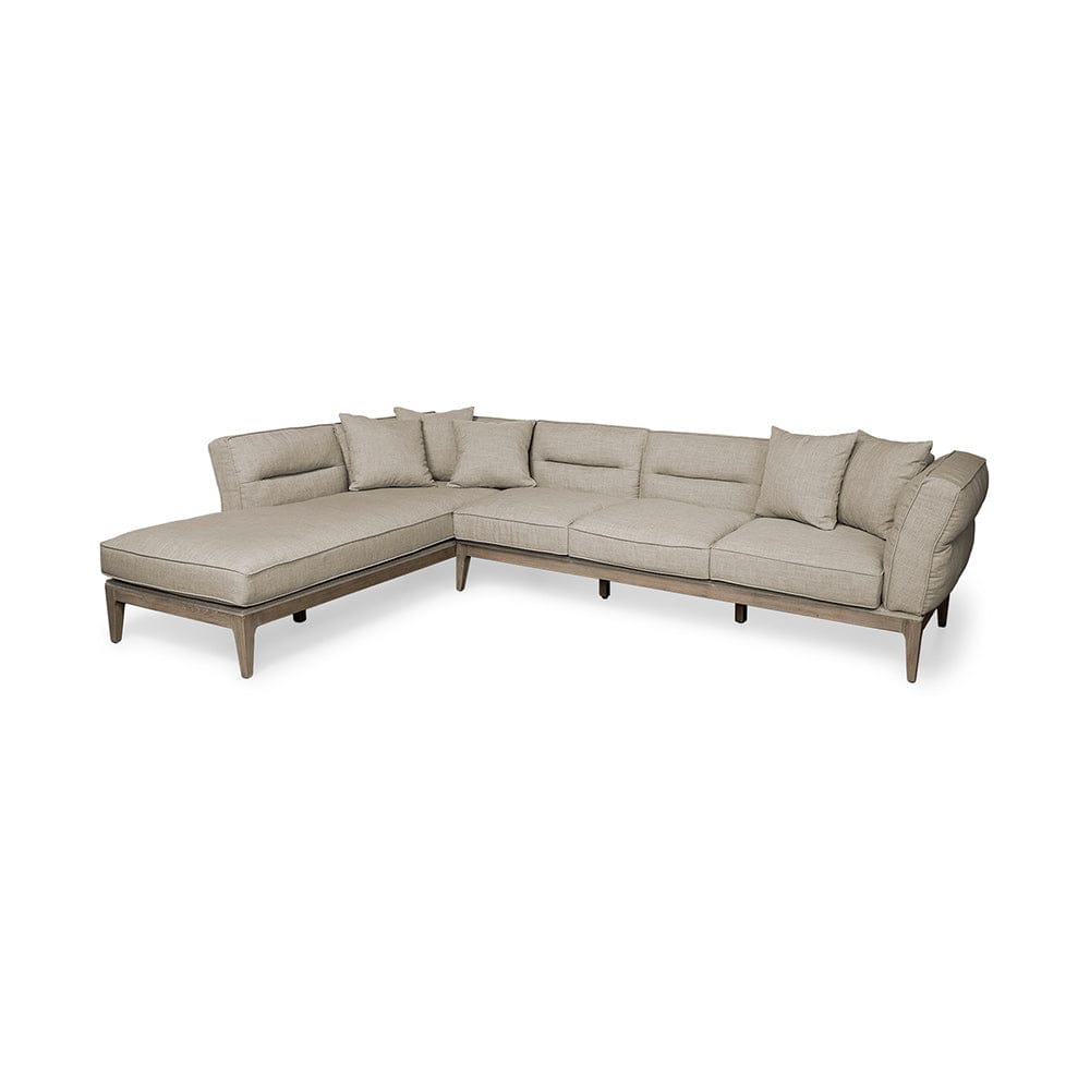 Mercana - Denali IV 121" Beige Upholstered Wooden Frame Left Four Seater Sectional - 68183-AB view 1