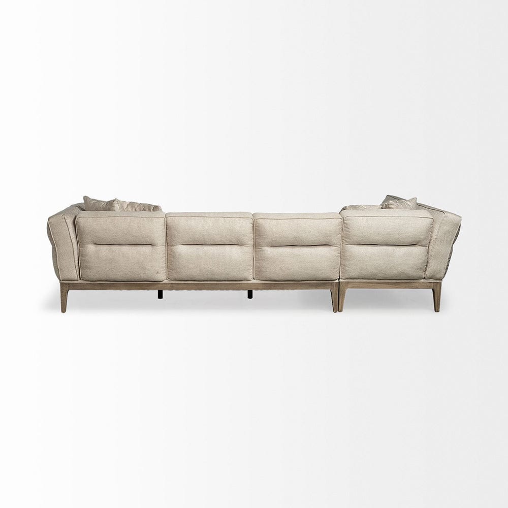 Mercana - Denali IV 121" Beige Upholstered Wooden Frame Left Four Seater Sectional - 68183-AB view 3
