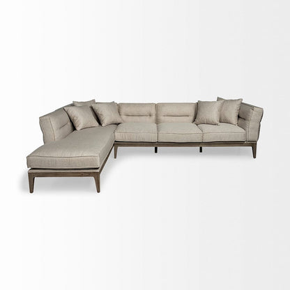 Mercana - Denali IV 121" Beige Upholstered Wooden Frame Left Four Seater Sectional - 68183-AB view 5