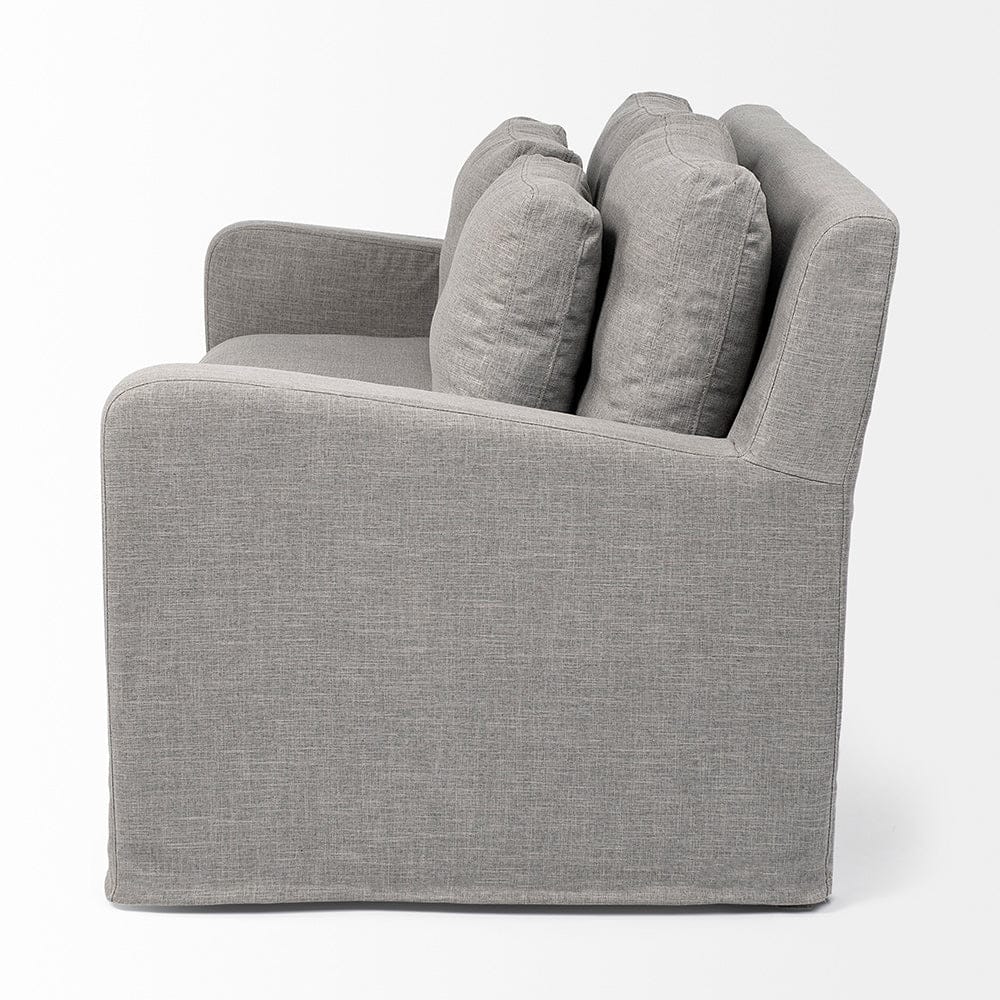 Mercana - Denly I 69 X 38.25 X 34.5 Flint Gray Slipcover Two Seater Sofa - 68717_CLOSEOUT view 4