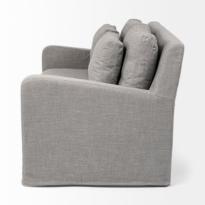 Mercana - Denly I 69 X 38.25 X 34.5 Flint Gray Slipcover Two Seater Sofa - 68717_CLOSEOUT view 4