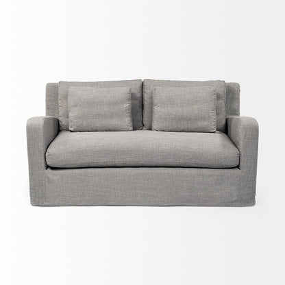 Mercana - Denly I 69 X 38.25 X 34.5 Flint Gray Slipcover Two Seater Sofa - 68717_CLOSEOUT view 6