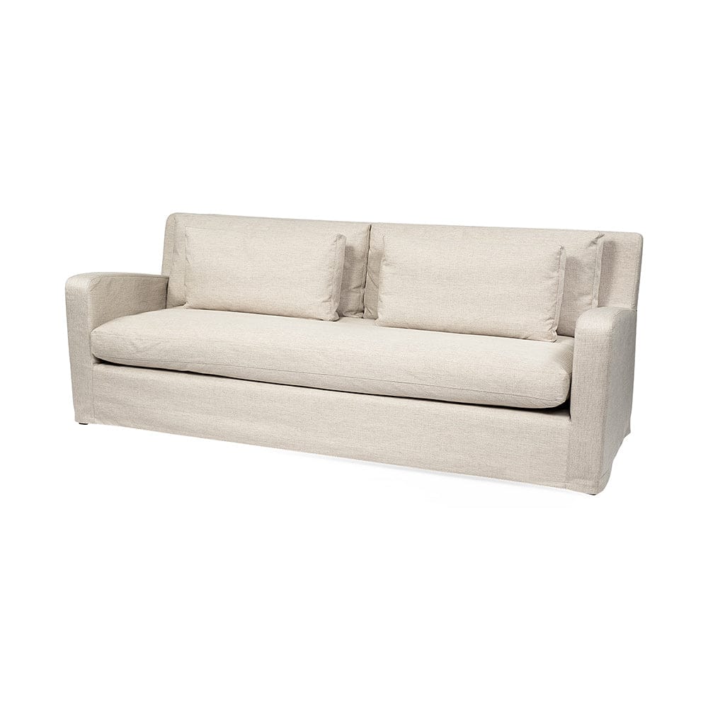 Mercana - Denly II 92.5 X 38.25 X 34.5 Beige Slipcover Three Seater Sofa - 68702 view 1