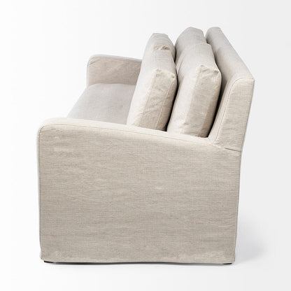 Mercana - Denly II 92.5 X 38.25 X 34.5 Beige Slipcover Three Seater Sofa - 68702 view 3