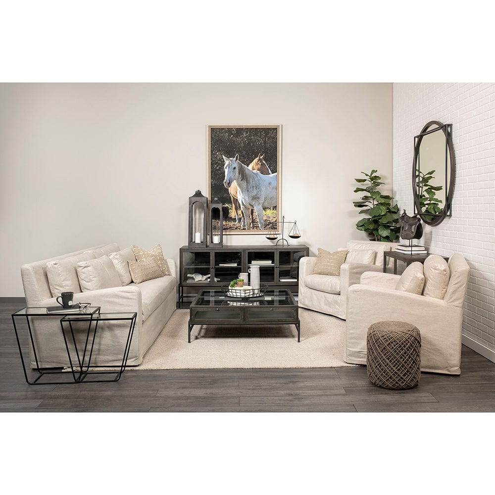 Mercana - Denly II 92.5 X 38.25 X 34.5 Beige Slipcover Three Seater Sofa - 68702 view 10