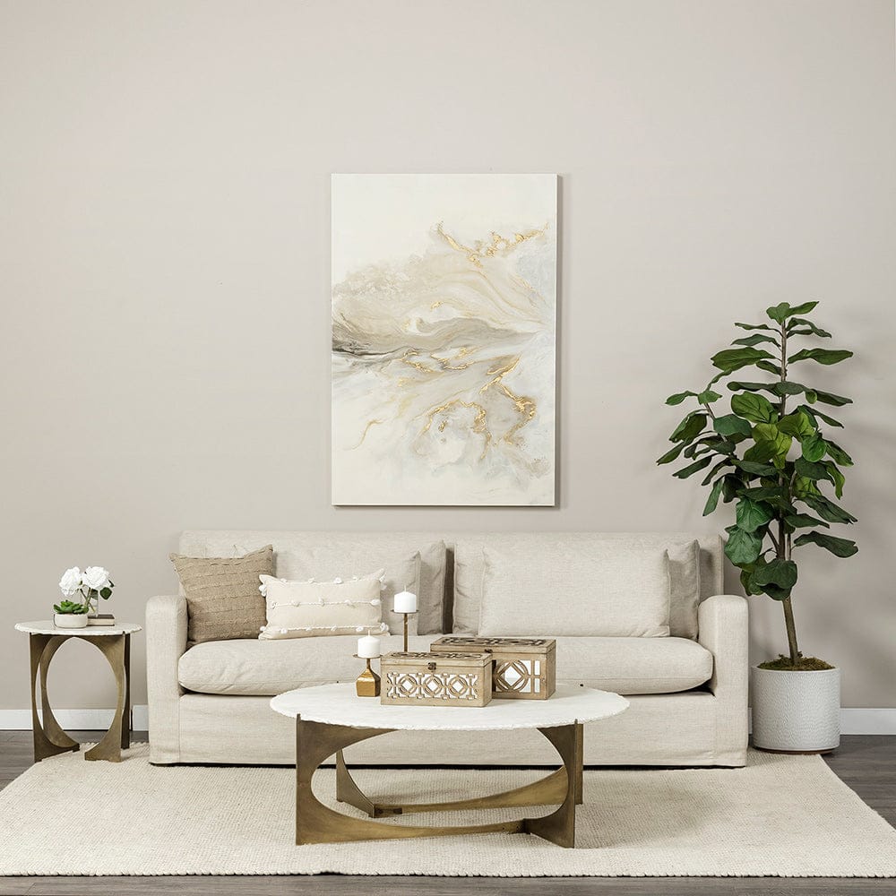 Mercana - Denly II 92.5 X 38.25 X 34.5 Beige Slipcover Three Seater Sofa - 68702 view 11