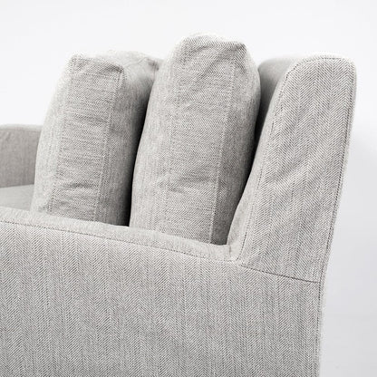 Mercana - Denly II 92.5 X 38.25 X 34.5 Frost Gray Slipcover Three Seater Sofa - 68722 view 5