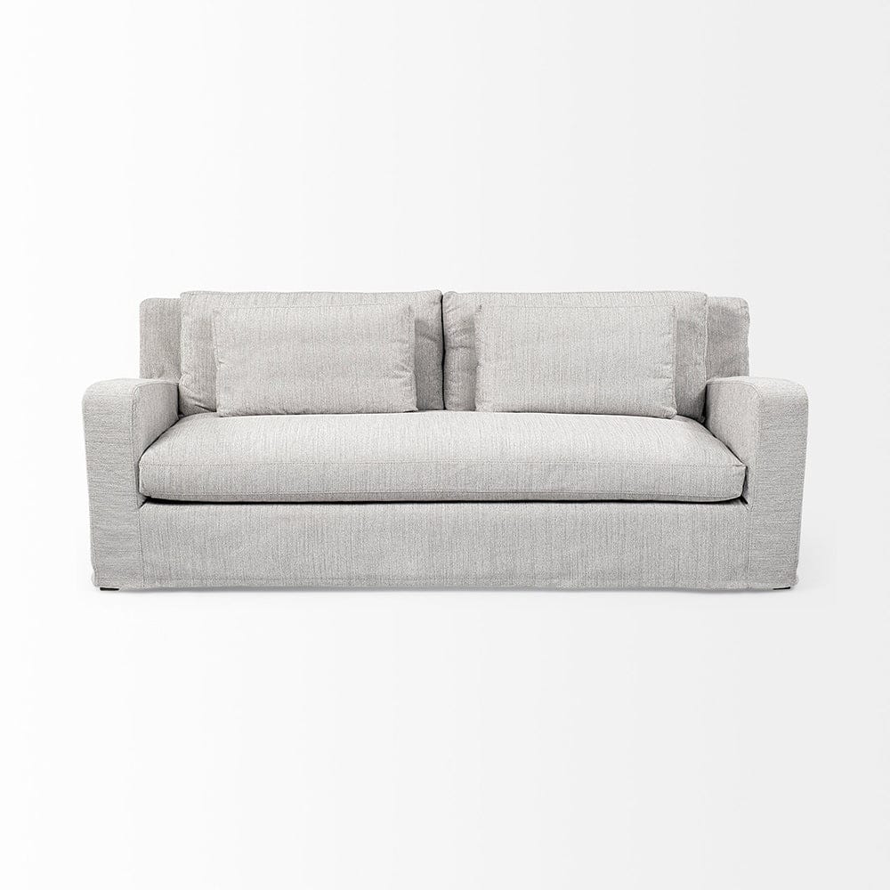 Mercana - Denly II 92.5 X 38.25 X 34.5 Frost Gray Slipcover Three Seater Sofa - 68722 view 7