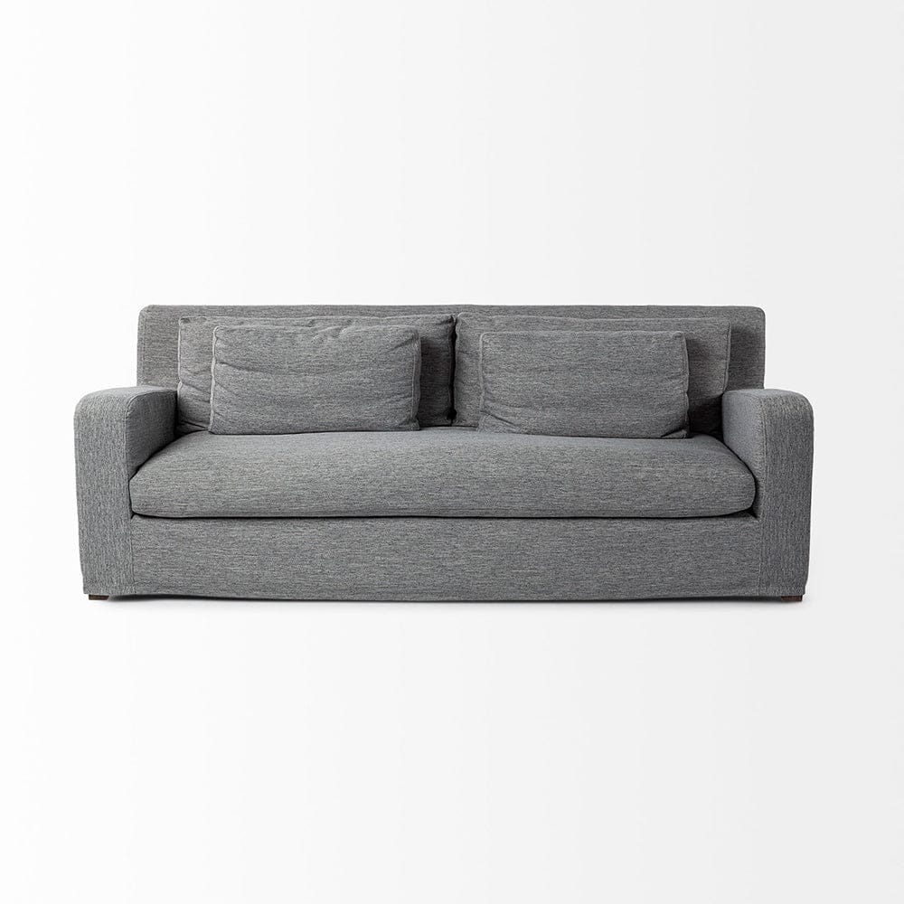 Mercana - Denly II 92" Casterock Gray Slipcover Three Seater Sofa - 68721_CLOSEOUT view 4