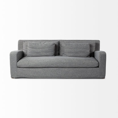 Mercana - Denly II 92" Casterock Gray Slipcover Three Seater Sofa - 68721_CLOSEOUT view 4