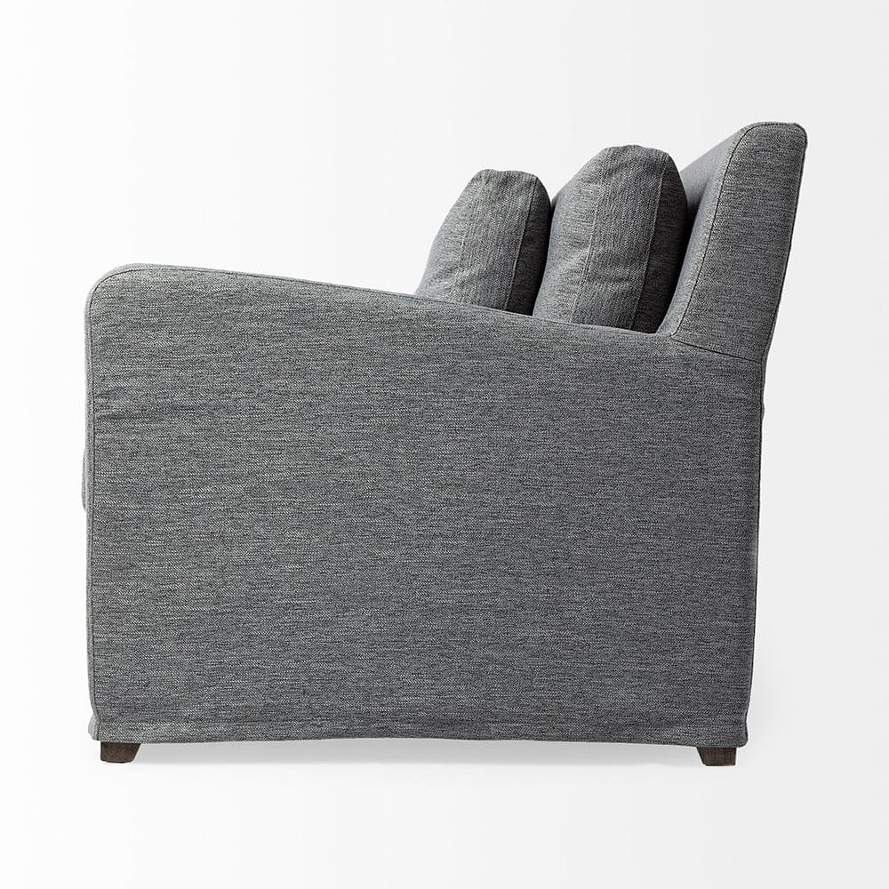 Mercana - Denly II 92" Casterock Gray Slipcover Three Seater Sofa - 68721_CLOSEOUT view 5