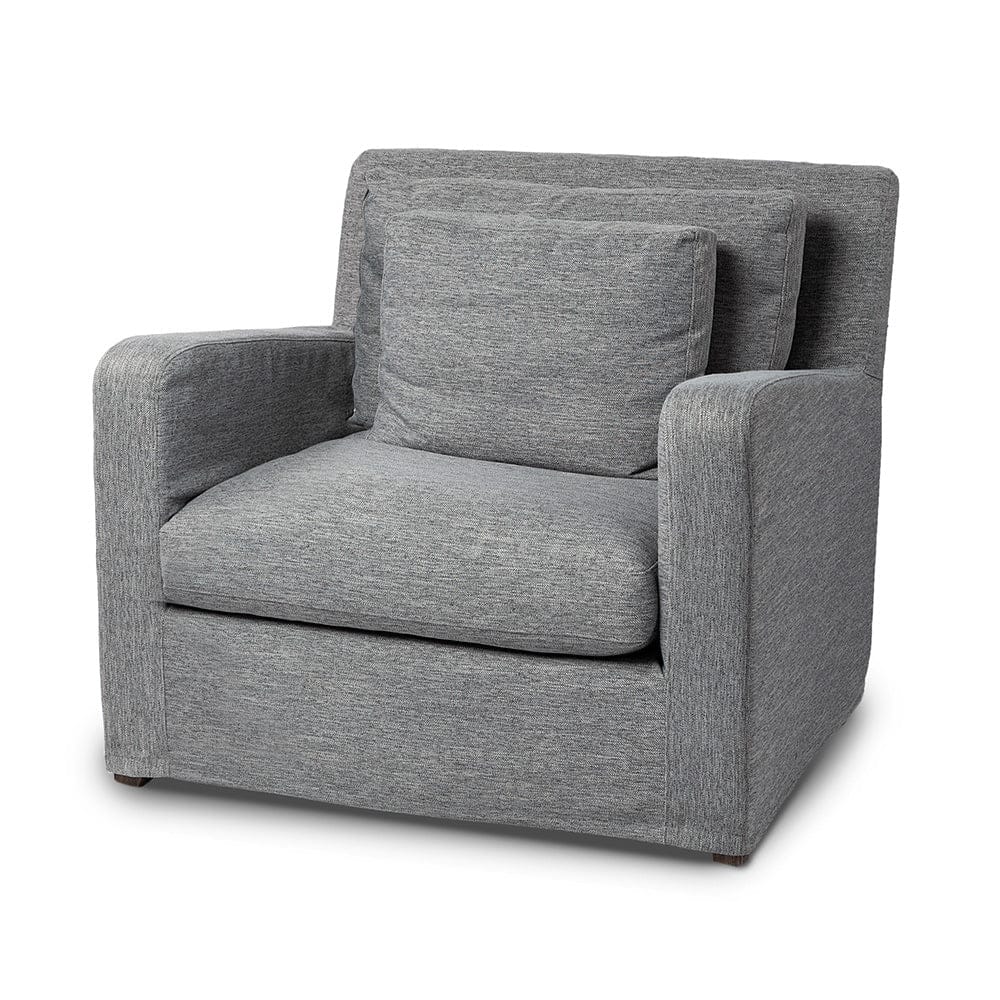 Mercana - Denly III 38 X 38.25 X 34.5 Castlerock Gray Slipcover Upholstered Arm Chair - 68725_CLOSEOUT view 1