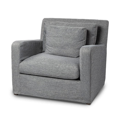 Mercana - Denly III 38 X 38.25 X 34.5 Castlerock Gray Slipcover Upholstered Arm Chair - 68725_CLOSEOUT view 1