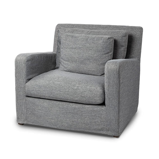Mercana - Denly III 38 X 38.25 X 34.5 Castlerock Gray Slipcover Upholstered Arm Chair - 68725_CLOSEOUT view 1