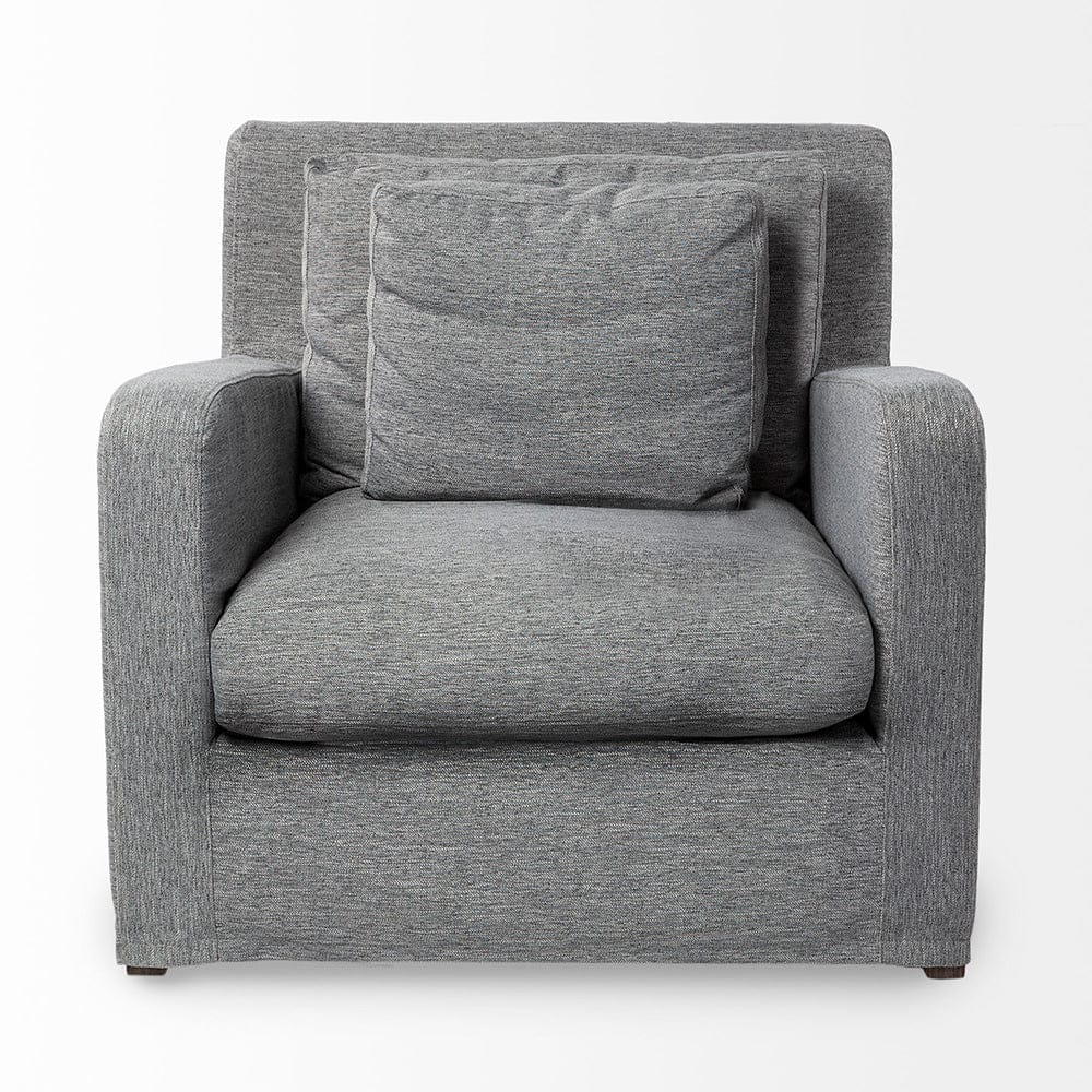 Mercana - Denly III 38 X 38.25 X 34.5 Castlerock Gray Slipcover Upholstered Arm Chair - 68725_CLOSEOUT view 3
