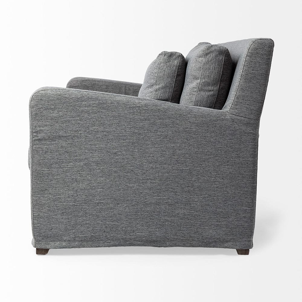 Mercana - Denly III 38 X 38.25 X 34.5 Castlerock Gray Slipcover Upholstered Arm Chair - 68725_CLOSEOUT view 4
