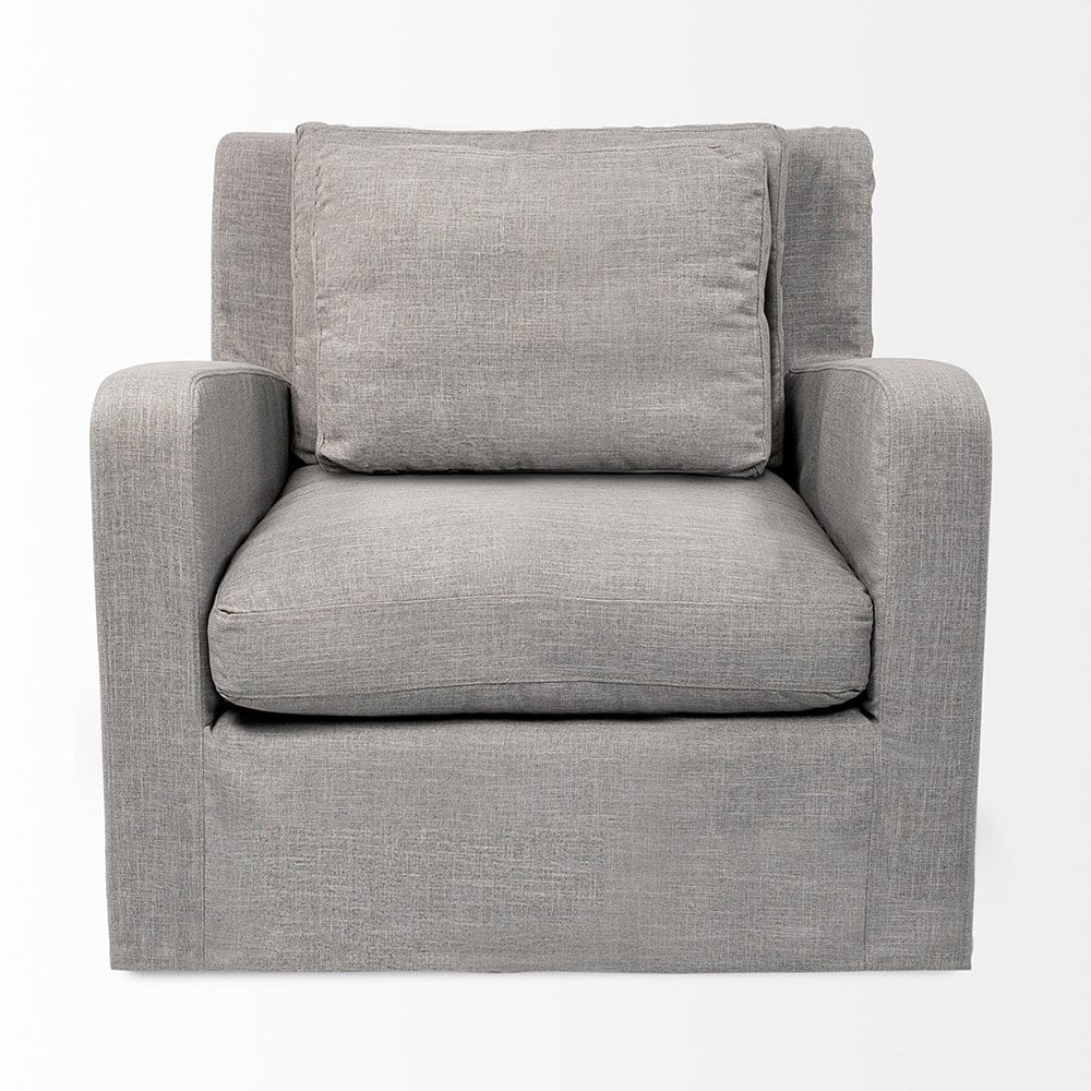 Mercana - Denly III 38 X 38.25 X 34.5 Flint Gray Slipcover Upholstered Arm Chair - 68724_CLOSEOUT view 3