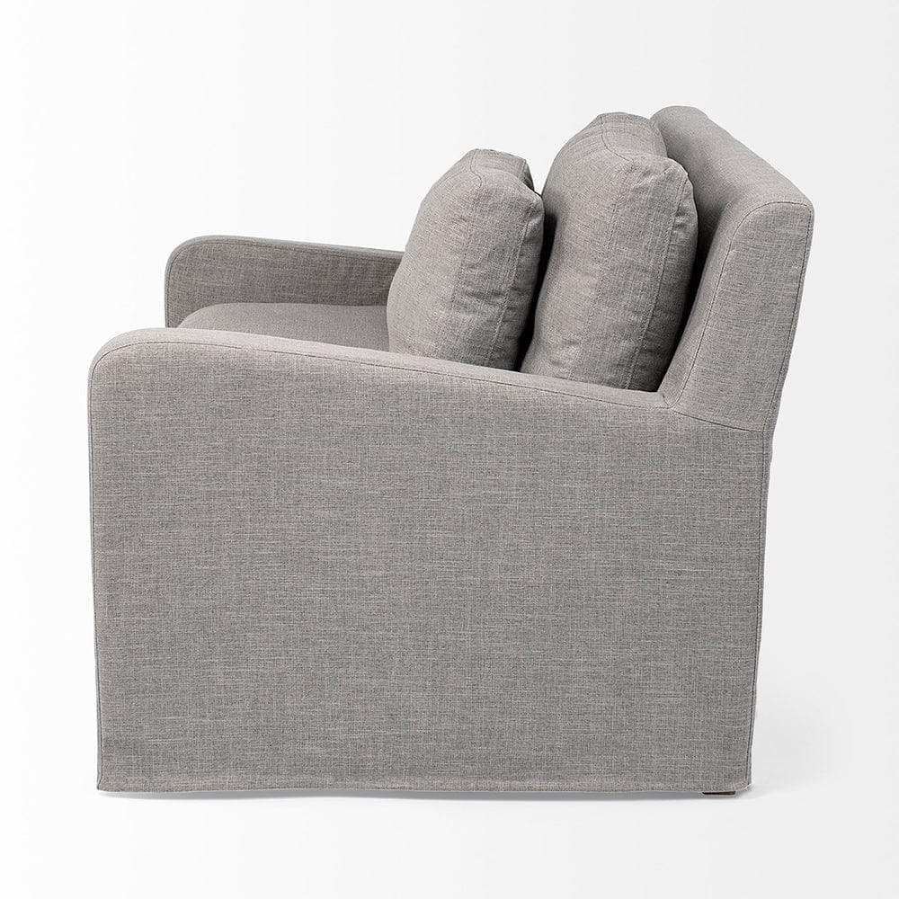 Mercana - Denly III 38 X 38.25 X 34.5 Flint Gray Slipcover Upholstered Arm Chair - 68724_CLOSEOUT view 4