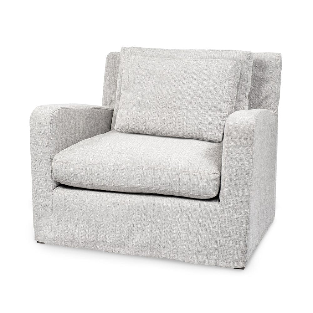 Mercana - Denly III 38 X 38.25 X 34.5 Frost Gray Slipcover Upholstered Arm Chair - 68726 view 1