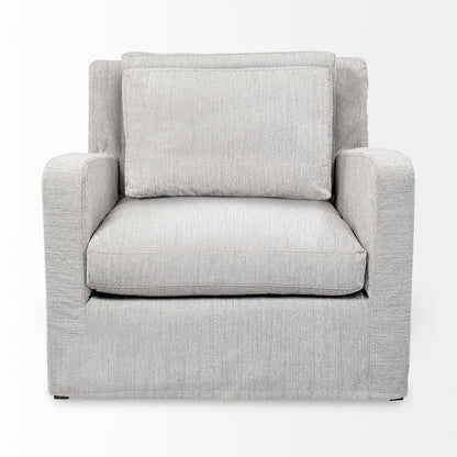 Mercana - Denly III 38 X 38.25 X 34.5 Frost Gray Slipcover Upholstered Arm Chair - 68726 view 3