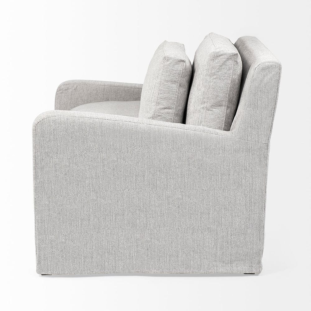 Mercana - Denly III 38 X 38.25 X 34.5 Frost Gray Slipcover Upholstered Arm Chair - 68726 view 4