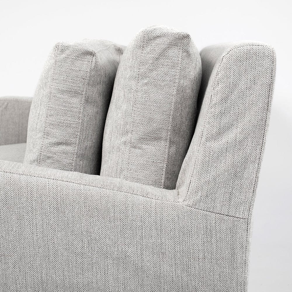 Mercana - Denly III 38 X 38.25 X 34.5 Frost Gray Slipcover Upholstered Arm Chair - 68726 view 8