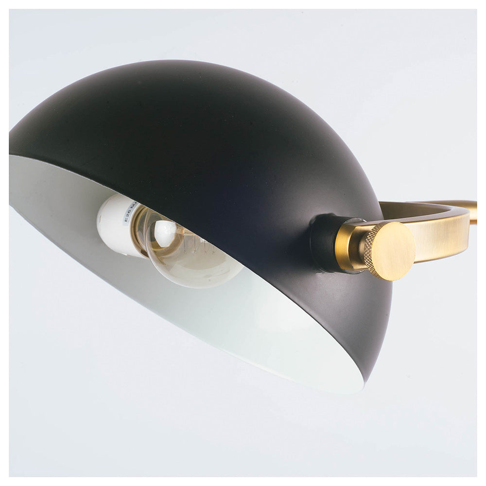 Mercana - Denmark 55.1"H Black/Gold Concrete Base Metal Shade Floor Lamp - 67000 view 2