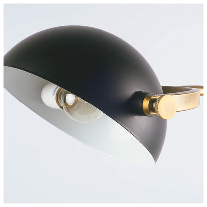 Mercana - Denmark 55.1"H Black/Gold Concrete Base Metal Shade Floor Lamp - 67000 view 2