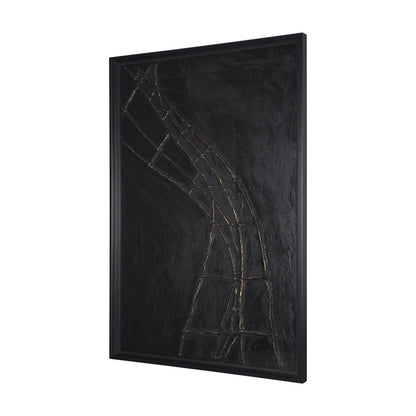 Mercana - Descent I by Studio M a handmade Original Framed 3D Textured Artwork under Glass - 15596 view 2