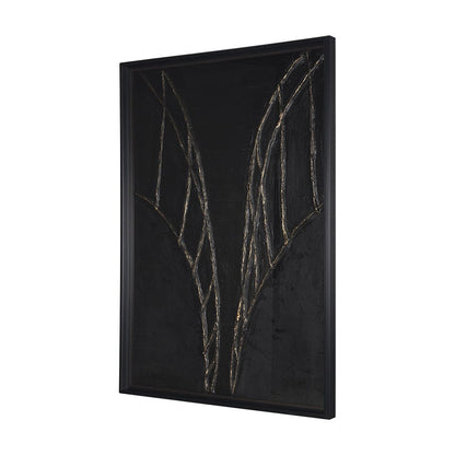 Mercana - Descent II by Studio M a handmade Original Framed 3D Textured Artwork under Glass - 15597 view 2