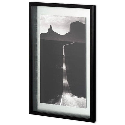 Mercana - Desert Highway by Hakan Strand a Hand Embellished Textured Framed Art Photograph Matted under Glass - 10640 view 1
