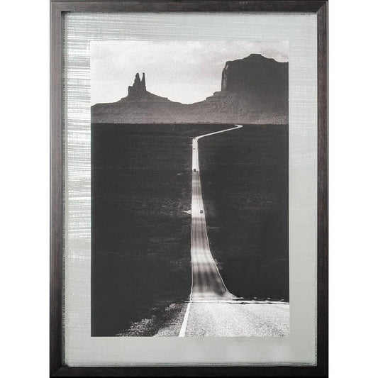 Mercana - Desert Highway by Hakan Strand a Hand Embellished Textured Framed Art Photograph Matted under Glass - 10640 view 2