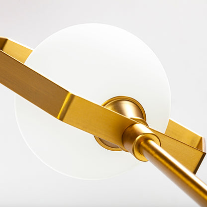 Mercana - Desousa II 33.9"L x 8.8"W x 28"H Brass-Toned Metal Multi-Arm Three Light Chandelier - 68590_CLOSEOUT view 3