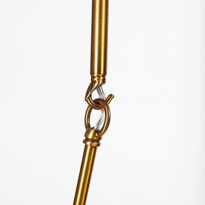 Mercana - Desousa II 33.9"L x 8.8"W x 28"H Brass-Toned Metal Multi-Arm Three Light Chandelier - 68590_CLOSEOUT view 5