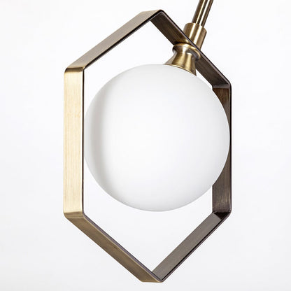 Mercana - Desousa II 33.9"L x 8.8"W x 28"H Champagne Metal Multi-Arm Three Light Chandelier - 68591_CLOSEOUT view 6