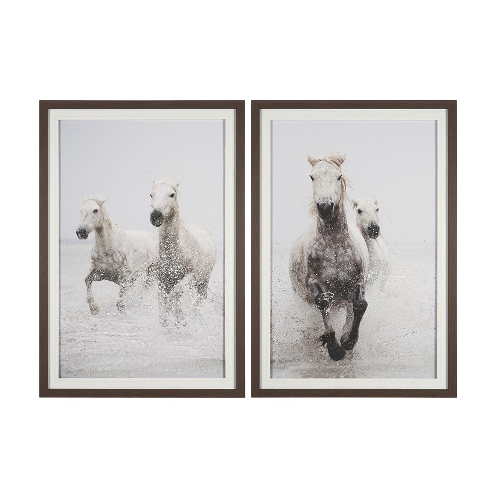 Mercana - Determination Horse by Irene Sucocki a Hand Embellished Framed Art Photo Print under Glass (Set of 2) - 15832 view 1