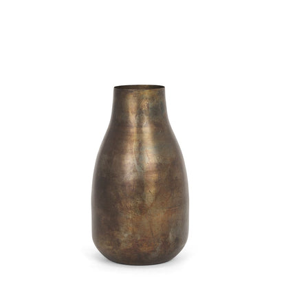 Mercana - Devi Medium Oxidized Gold Metal Vase - 70520 view 1