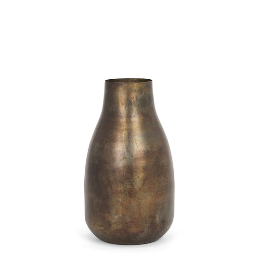 Mercana - Devi Medium Oxidized Gold Metal Vase - 70520 view 1