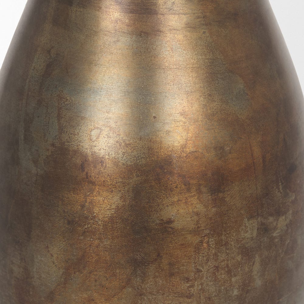 Mercana - Devi Medium Oxidized Gold Metal Vase - 70520 view 4