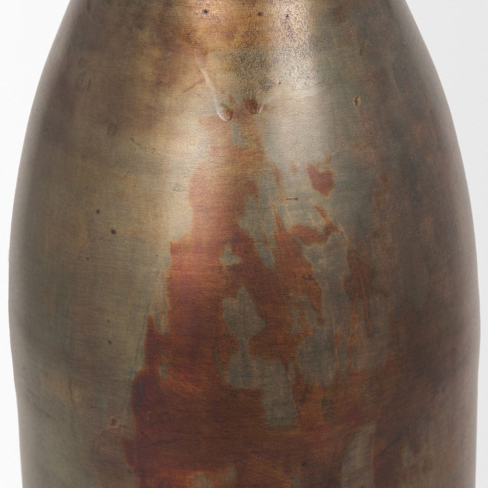 Mercana - Devi Tall Oxidized Gold Metal Vase - 70521 view 4