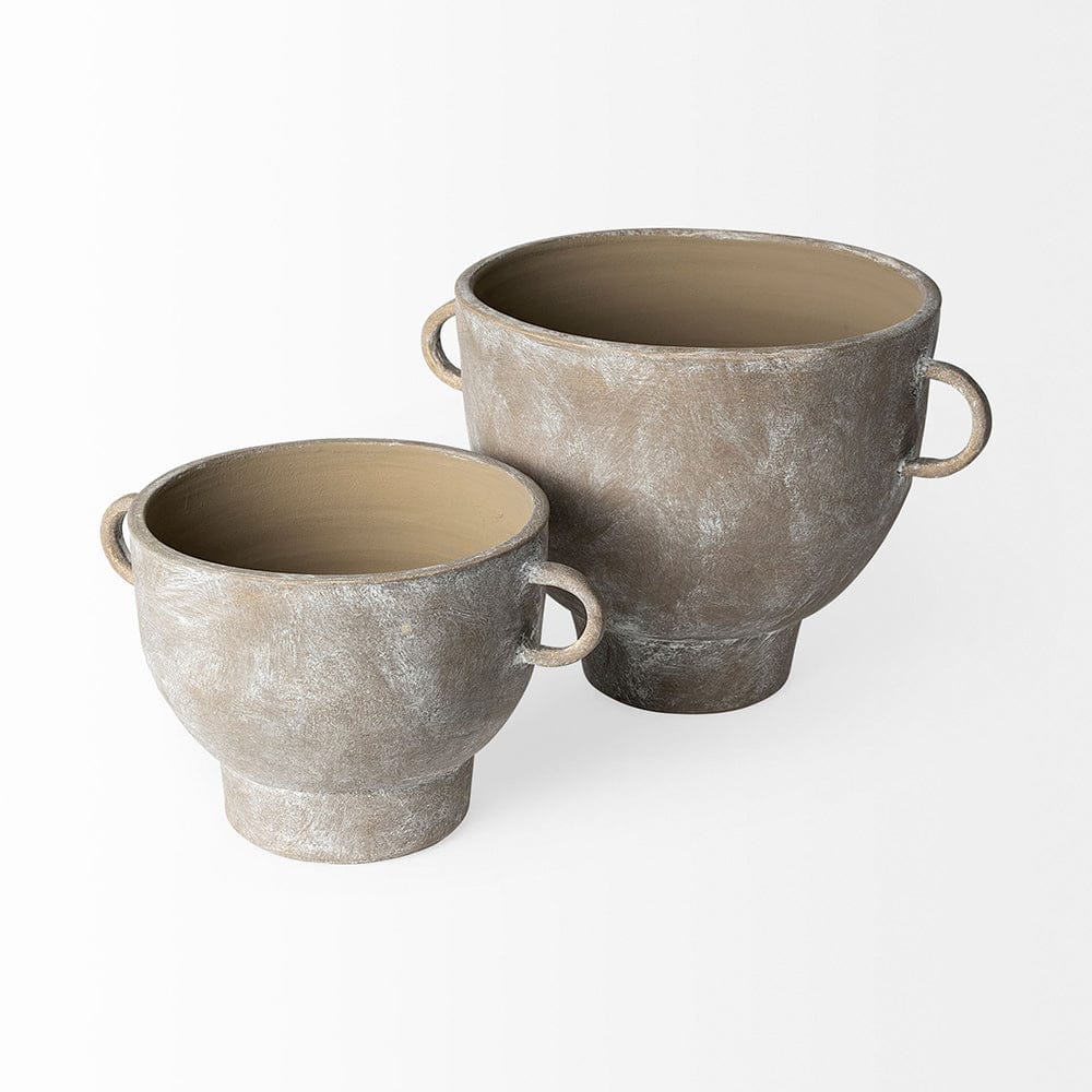 Mercana - Deya Small Rustic Brown Ceramic Vase - 68911 view 3
