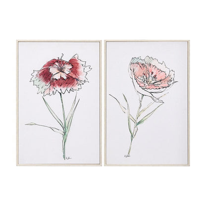 Mercana - Dianthus I by Mercana Studio a Hand Embellished Textured Framed Art Print - 13656 view 1